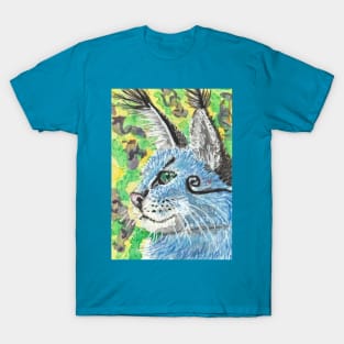 Blue cat face T-Shirt